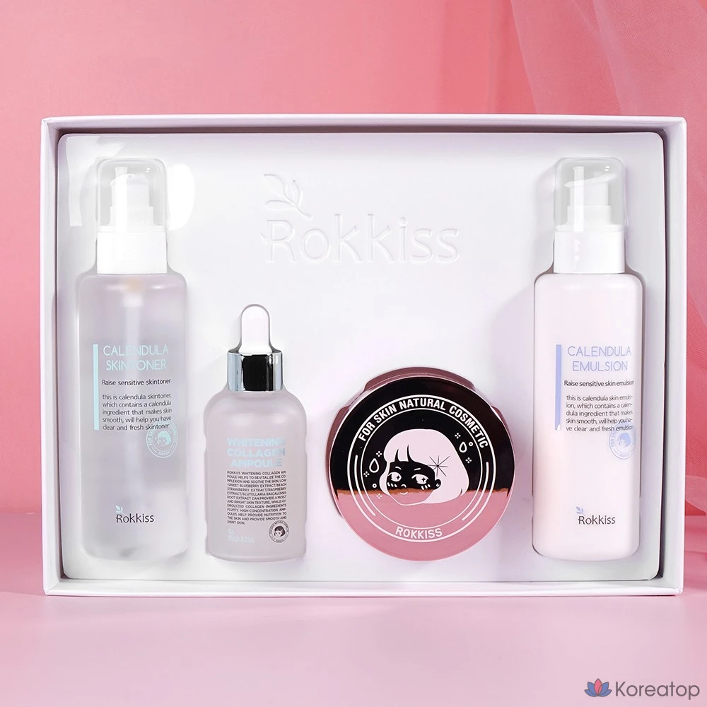 Набор для ухода Rokkiss Whitening Special Skincare 4-piece Set, 1 шт.