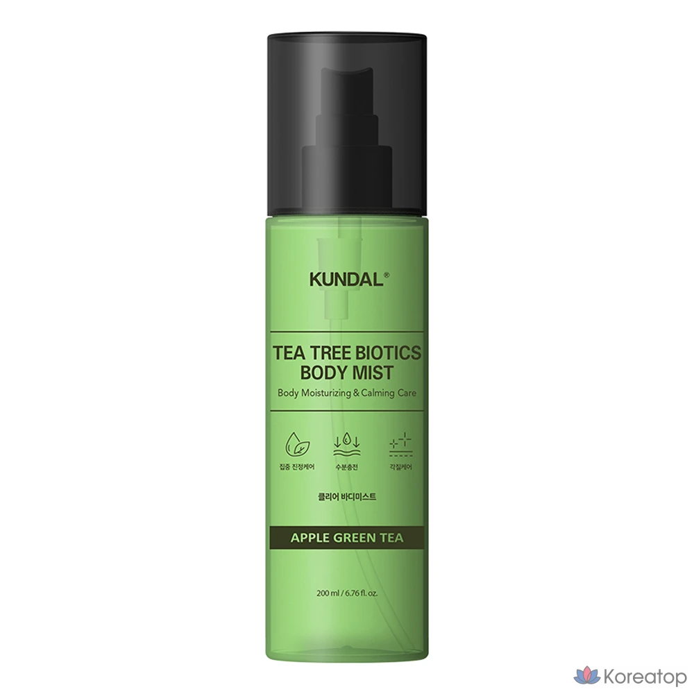 Тонер для тела Kundal Tea Tree Biotics Clear Body Mist Apple Green Tea, 200 мл, 1 шт.