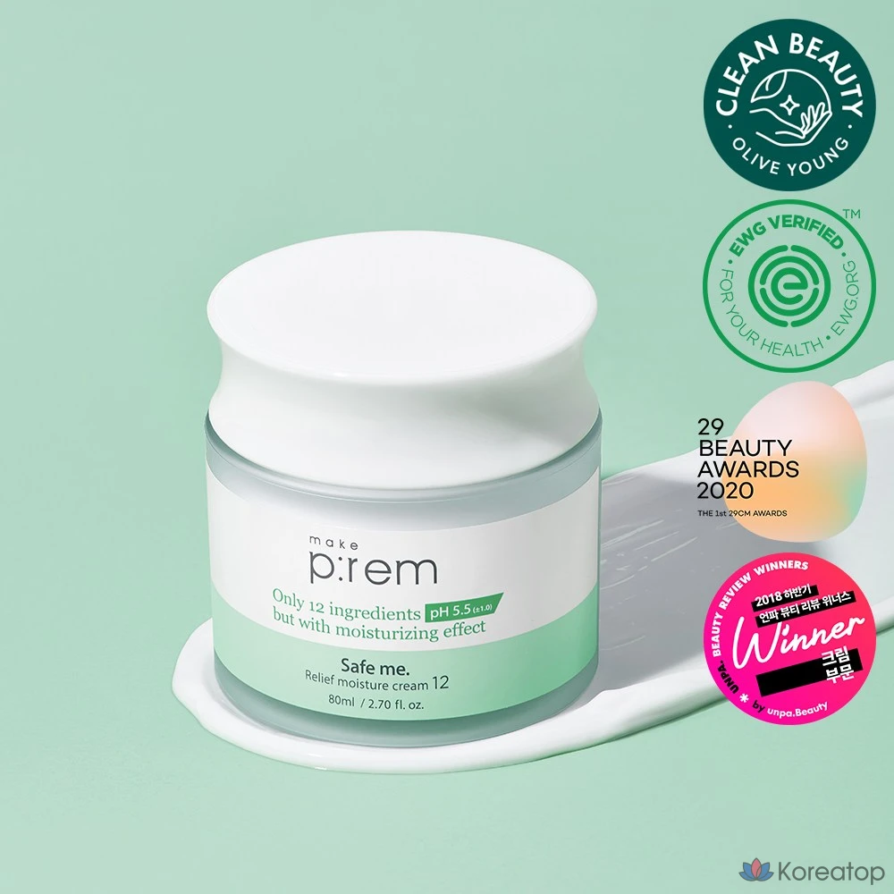Увлажняющий крем MAKE P:REM Safe Me Relief Moisture Cream 12, 80 мл, 1 шт.