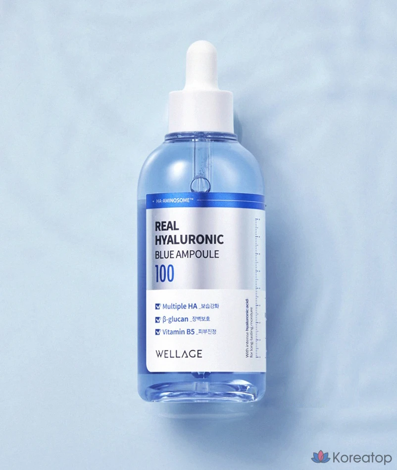 Ампульная сыворотка WELLAGE Real Hyaluronic Blue Ampoule, 75 мл, 1 шт.