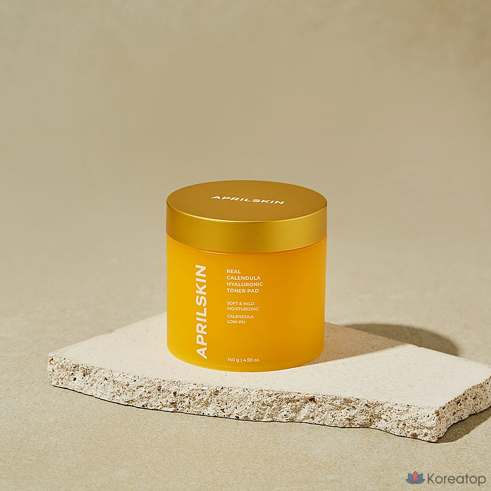 Тонер-пэды APRILSKIN Real Calendula Hyaluronic Toner Pad, 60 шт.