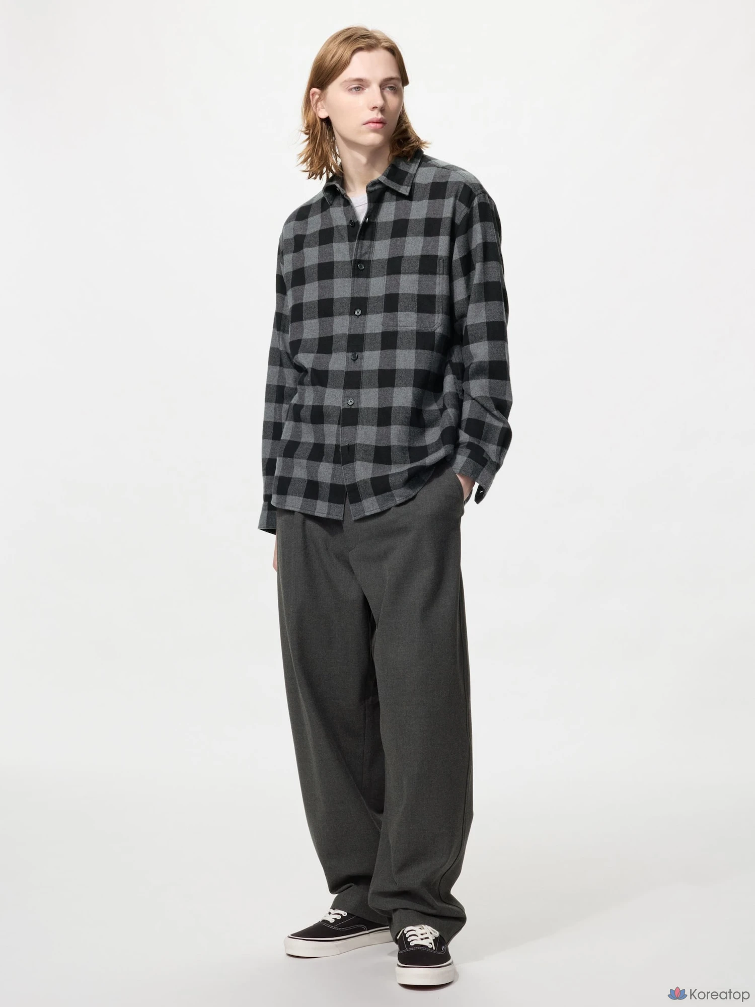 Фланелевая рубашка Uniqlo Block Check, фото 3