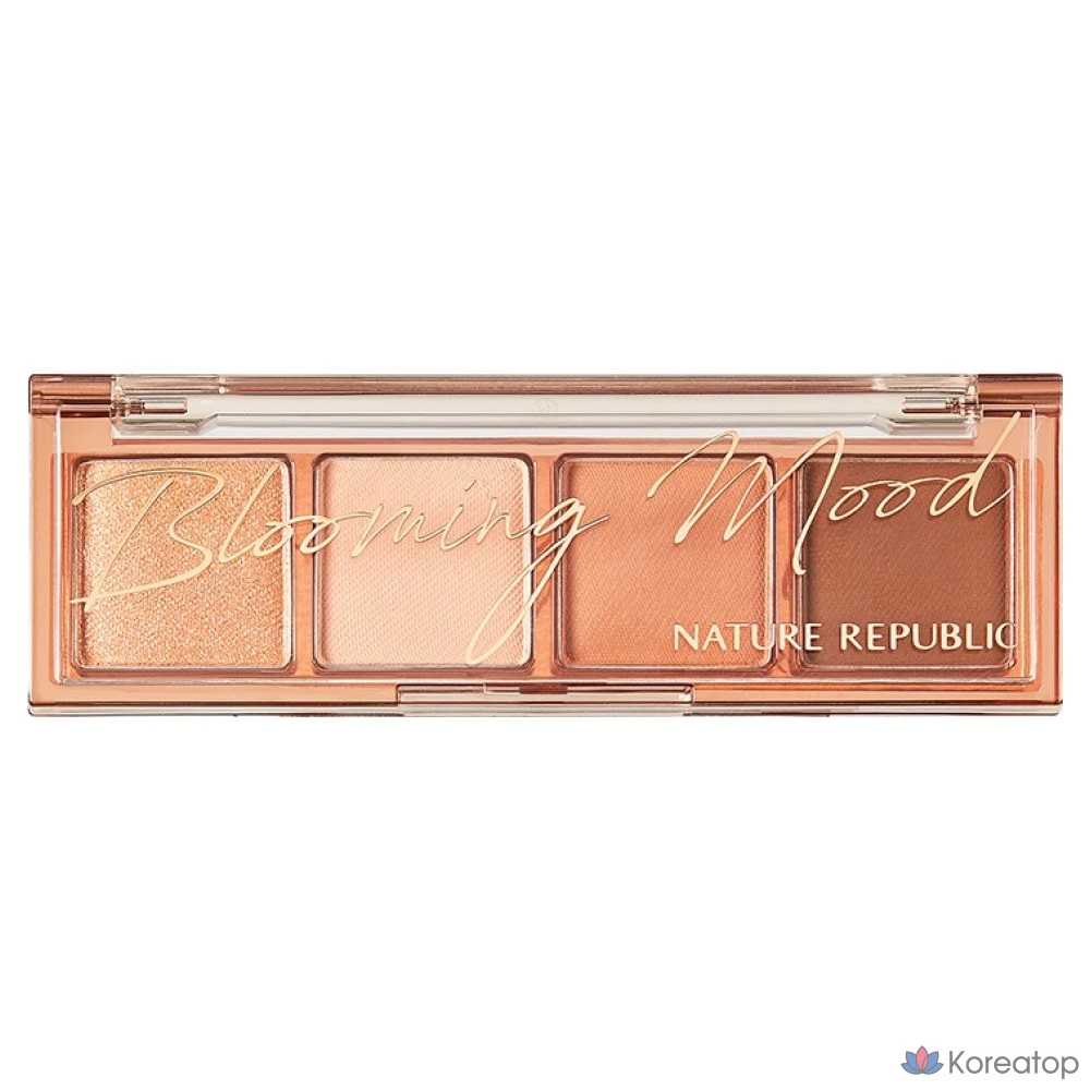 Палитра для макияжа Nature Republic Daily Basic 4 Palette, оттенок 04 Coral, 1 шт.