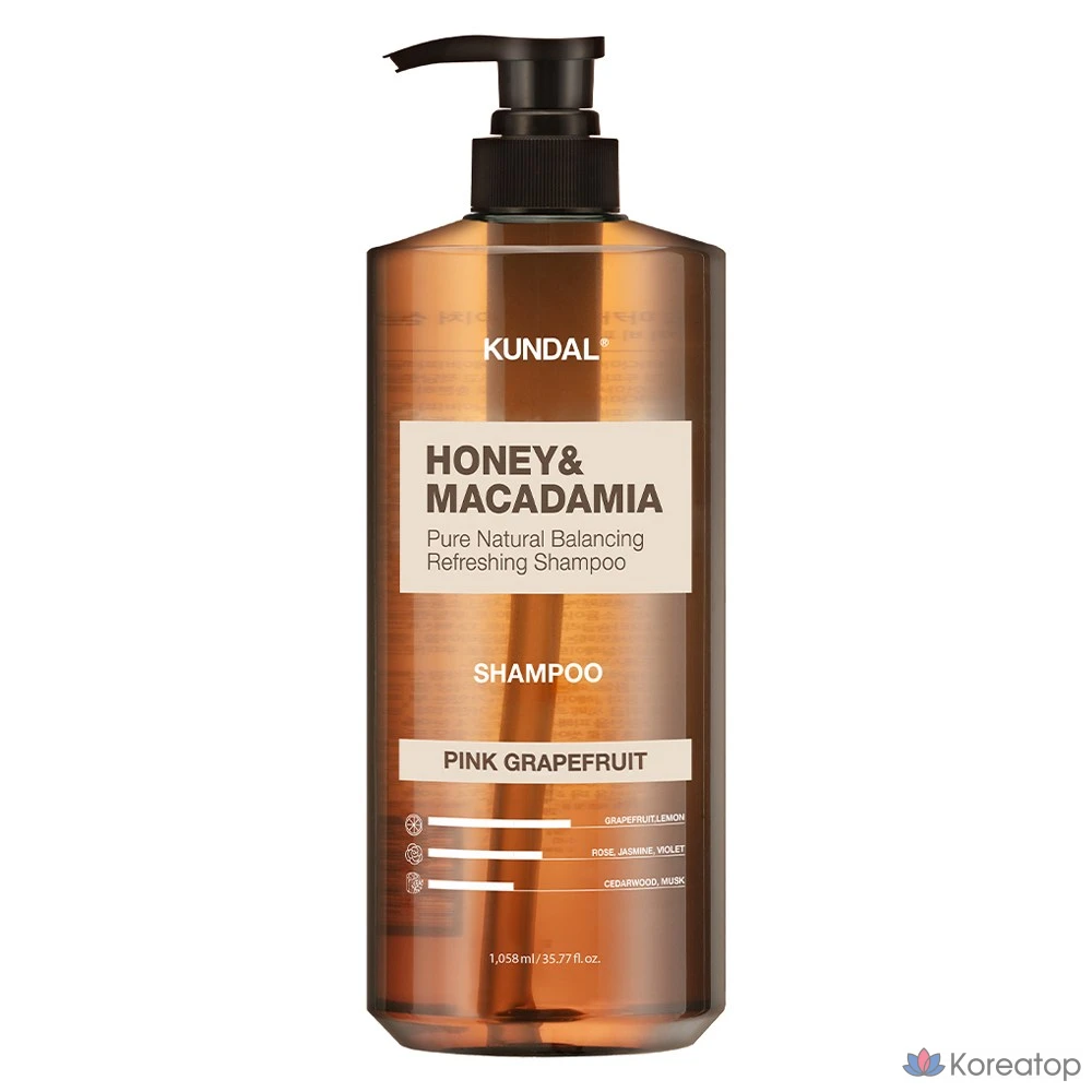 Шампунь Kundal Honey & Macadamia Nature Shampoo Pink Grapefruit, 1.058 л, 1 шт.