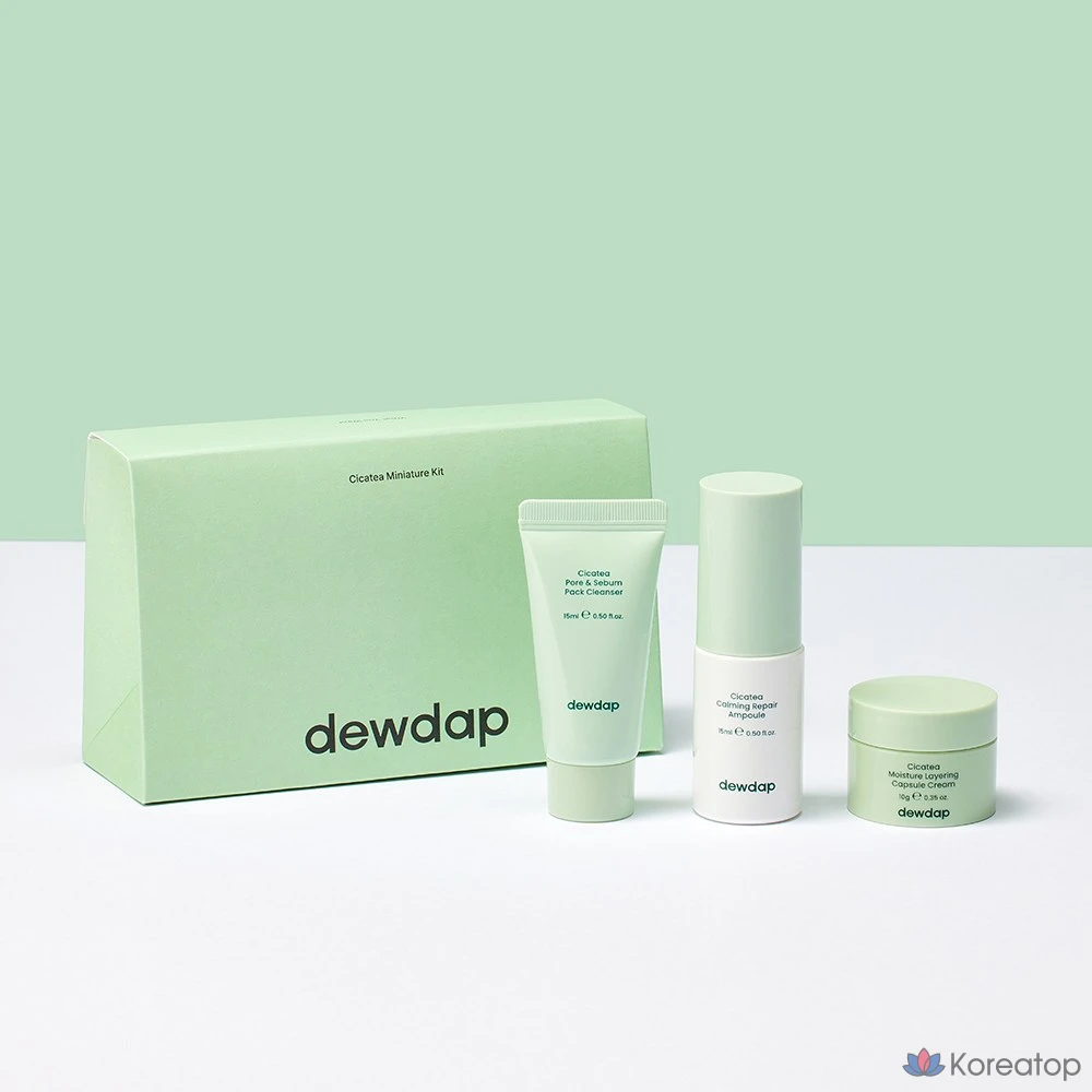 Набор для ухода dewdap Travel Skincare Set Moisture Soothing (Pack Cleanser + Ampoule + Cream), 1 шт.