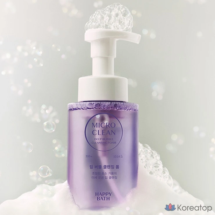 Очищающая пенка Happy Bath Micro Clean Deep Bubble Cleansing Foam, 300 мл, 1 шт.