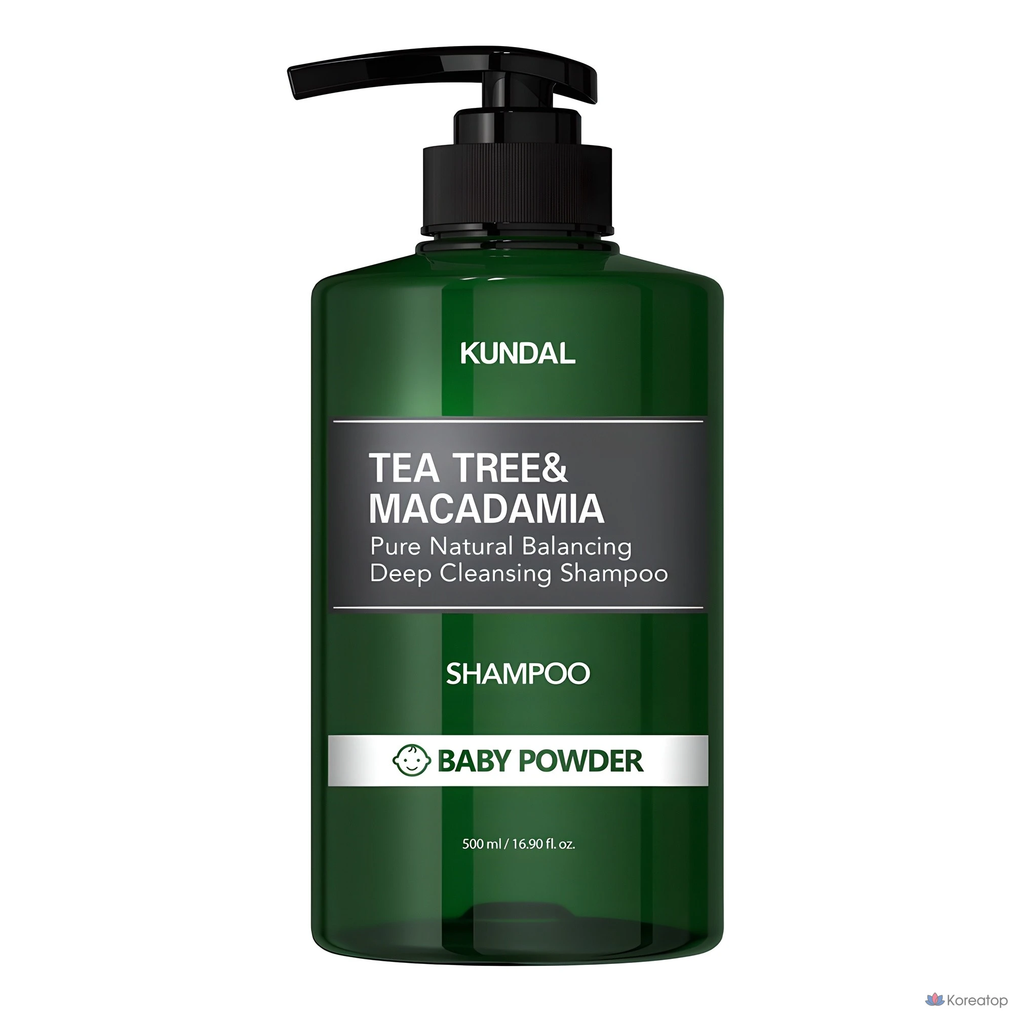 Шампунь Kundal Tea Tree &amp; Macadamia Deep Cleansing Shampoo, аромат Baby Powder, 500 мл, 1 шт.