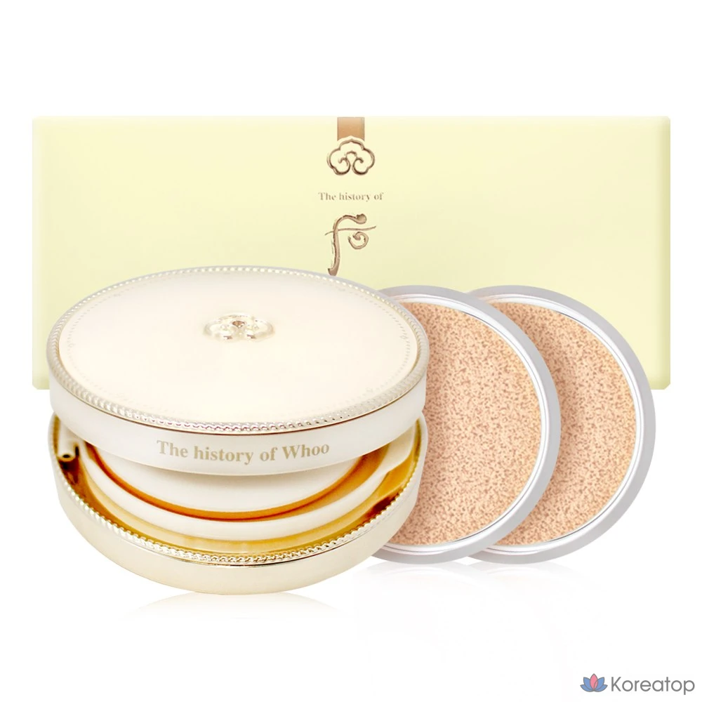 Кушон-пудра THE HISTORY OF WHOO Gongjinhyang Mi Luxury Golden Moist Cushion, оттенок 21, 1 шт.