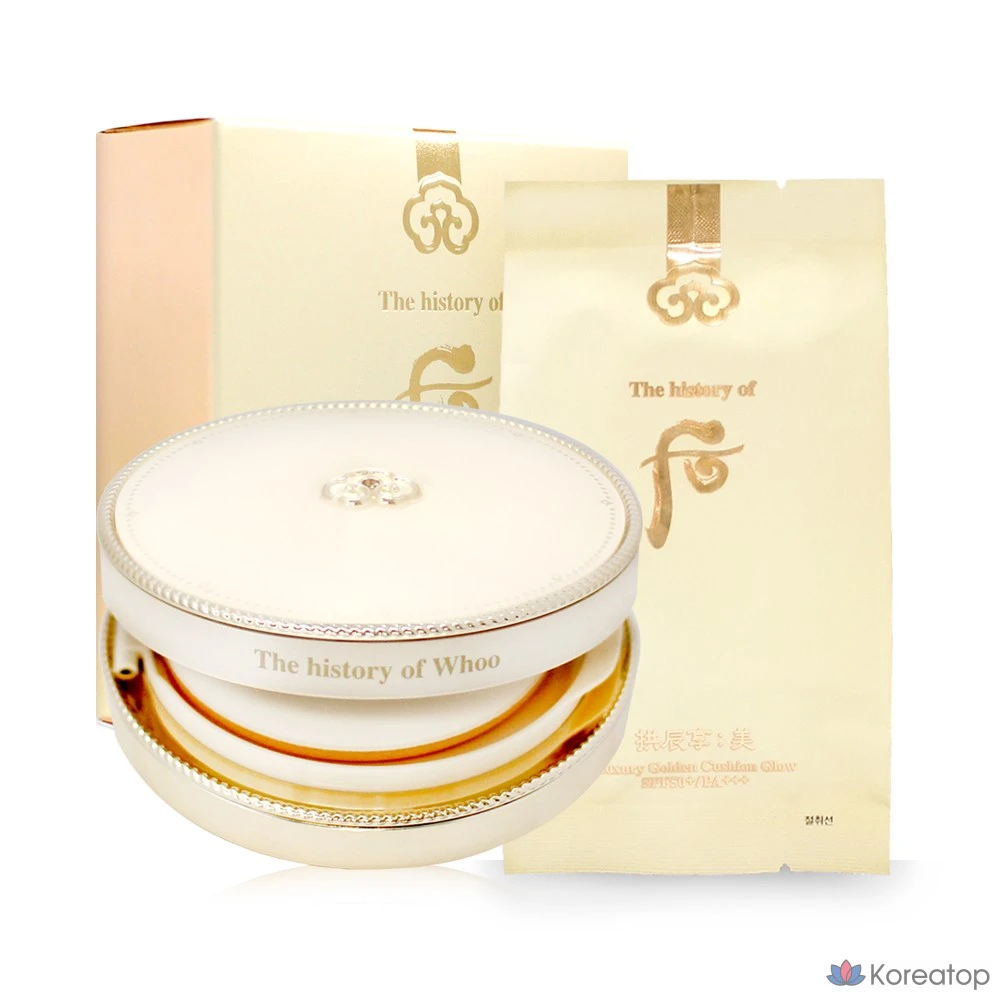 Кушон THE HISTORY OF WHOO Gongjinhyang Mi Luxury Golden Cushion, оттенок 23, 13 г, 2 шт.