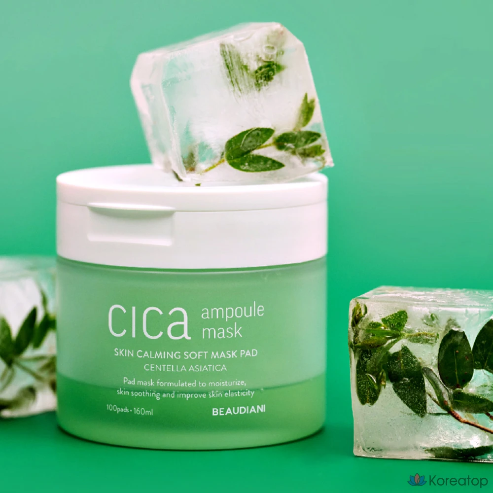 Тканевая маска для лица Beaudiani Cica Ampoule Mask, 160 мл, 100 шт.