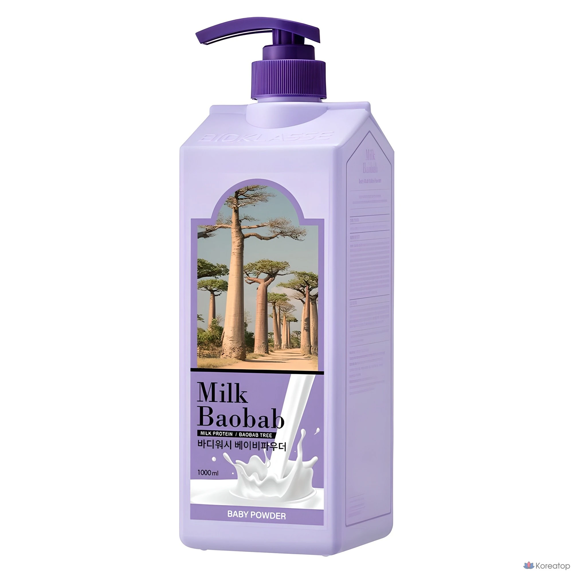 Гель для душа Milk Baobab Body Wash, аромат Baby Powder, 1 л, 1 шт.