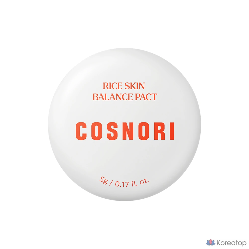 Пудра для лица Cosnori Rice Skin Balance No Sebum Powder Pact, оттенок White, 5 г, 1 шт.