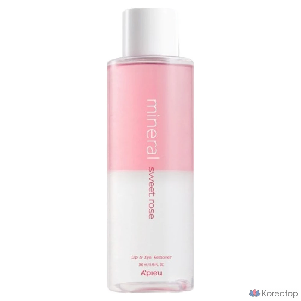 Гидрофильное средство для снятия макияжа A'Pieu Mineral Lip & Eye Remover Sweet Rose, 250 мл, 1 шт.