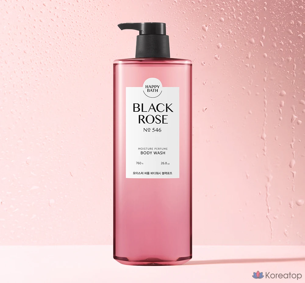 Гель для душа Happy Bath Moisture Perfume Body Wash, аромат Black Rose, 760 г, 1 шт.