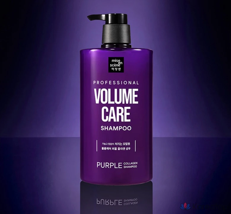 Шампунь Mise en Scene Volume Care Purple Collagen Shampoo, 1 л, 1 шт.