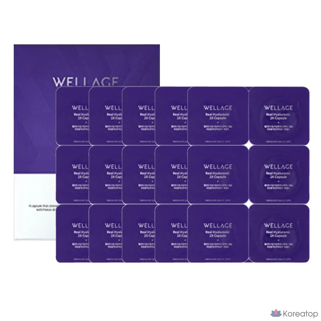 Сыворотка WELLAGE Real Hyaluronic Capsule Season 3, 30 капсул + ампула 70 мл, 1 шт.