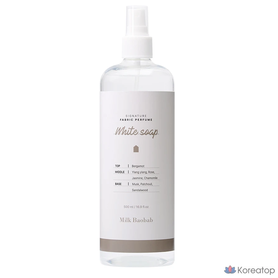 Парфюм для белья Milk Baobab Signature Fabric Perfume, оттенок White Soap, 500 мл, 1 шт.