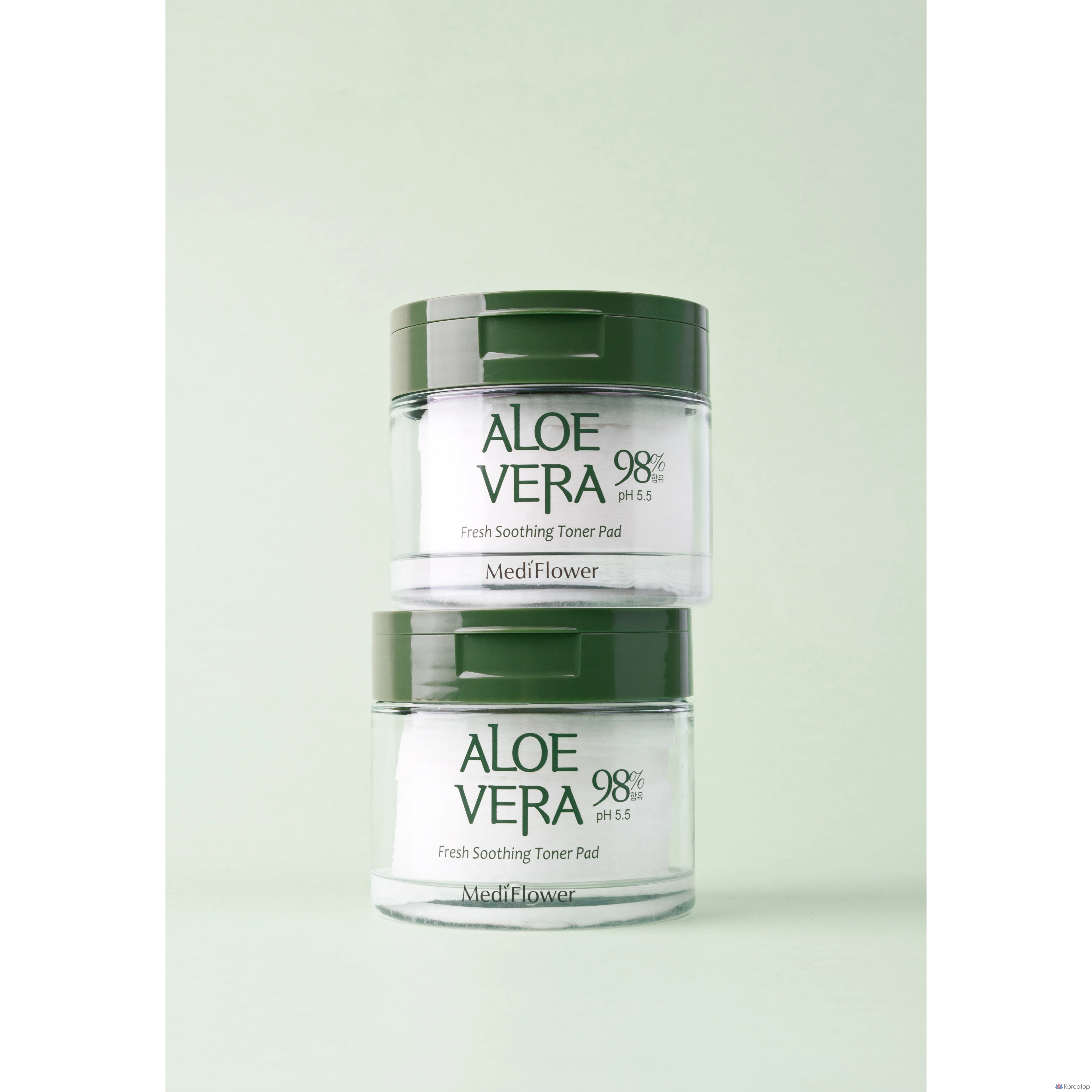 Тонер-пэды MediFlower Aloe Vera Fresh Soothing Toner Pad, 180 мл, 60 шт.