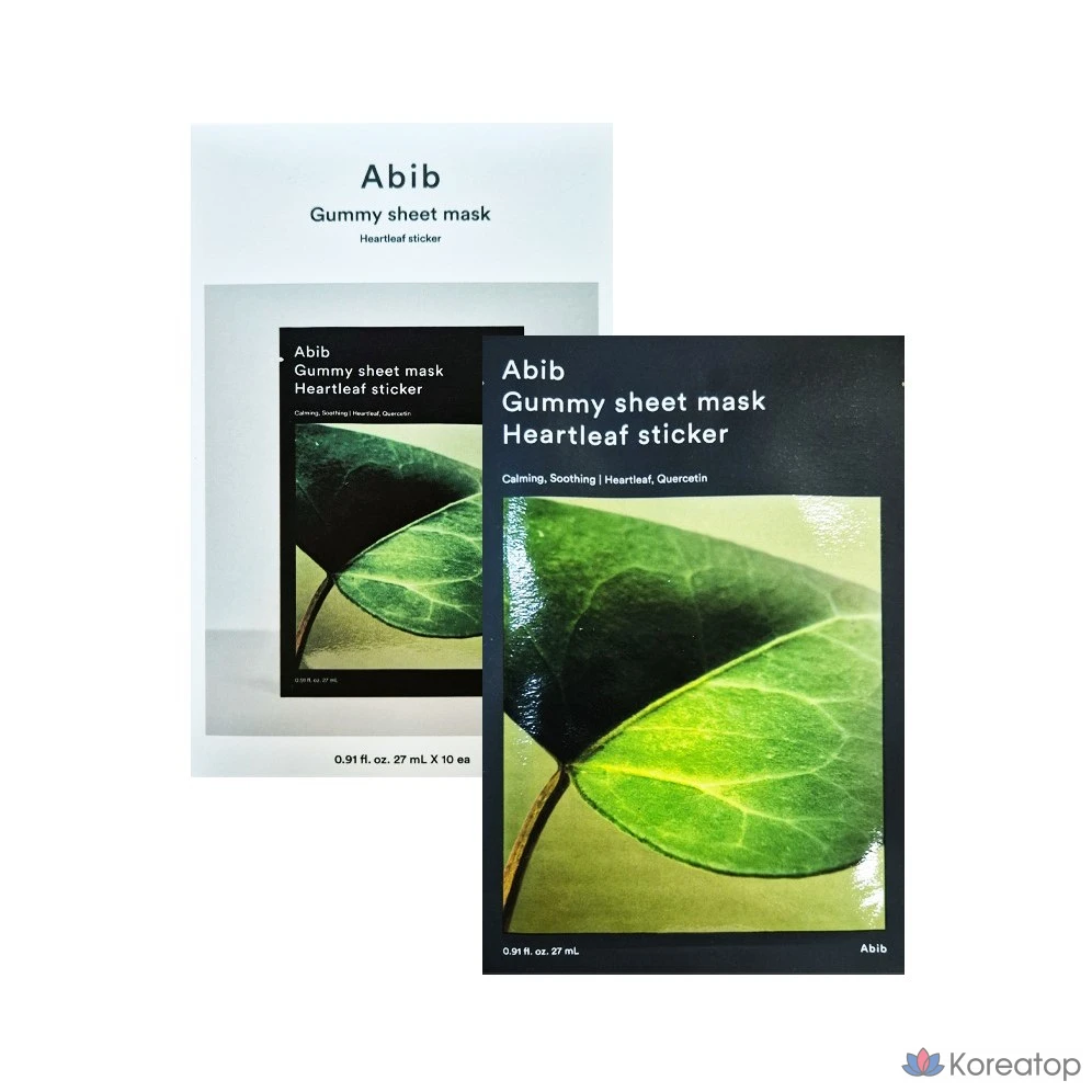 Тканевая маска для лица Abib Gummy Sticker Sheet Mask Heartleaf, 10 шт.