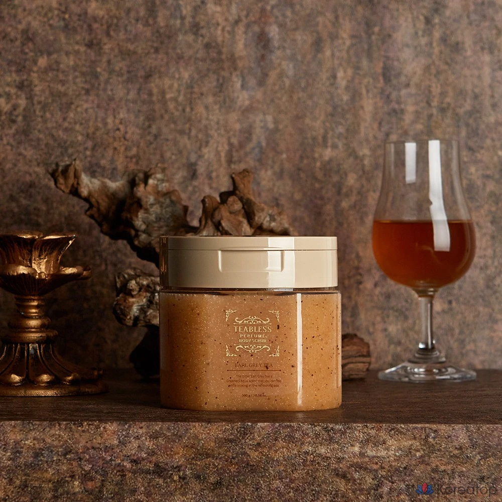 Скраб для тела TEABLESS Earl Grey Tea Jam Body Scrub, аромат Greenaria Aqua, 300 г, 1 шт.
