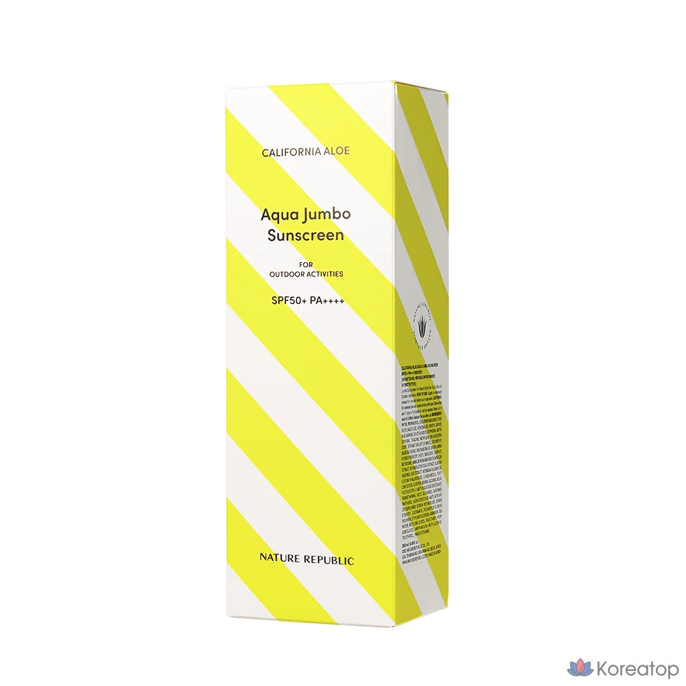 Солнцезащитный крем Nature Republic California Aloe Aqua Jumbo Sun Lotion SPF50+ PA++++, 250 мл, 1 шт.