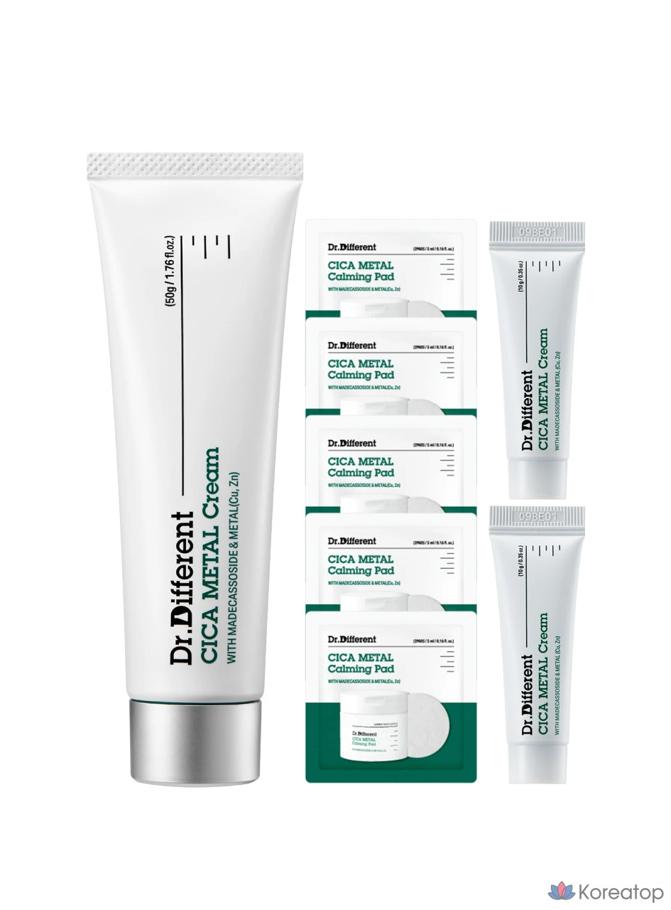 Крем Dr. Different Cica Metal Cream, 50 г + 10 г x 2 + 10 шт., 1 шт.