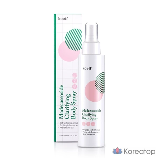 Очищающий спрей для тела Koelf Madecassoside Clarifying Body Spray, 150 мл, 1 шт.