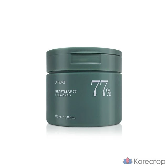 Тканевая маска для лица Anua Heartleaf 77 Clear Pad, 160 мл, 70 шт.