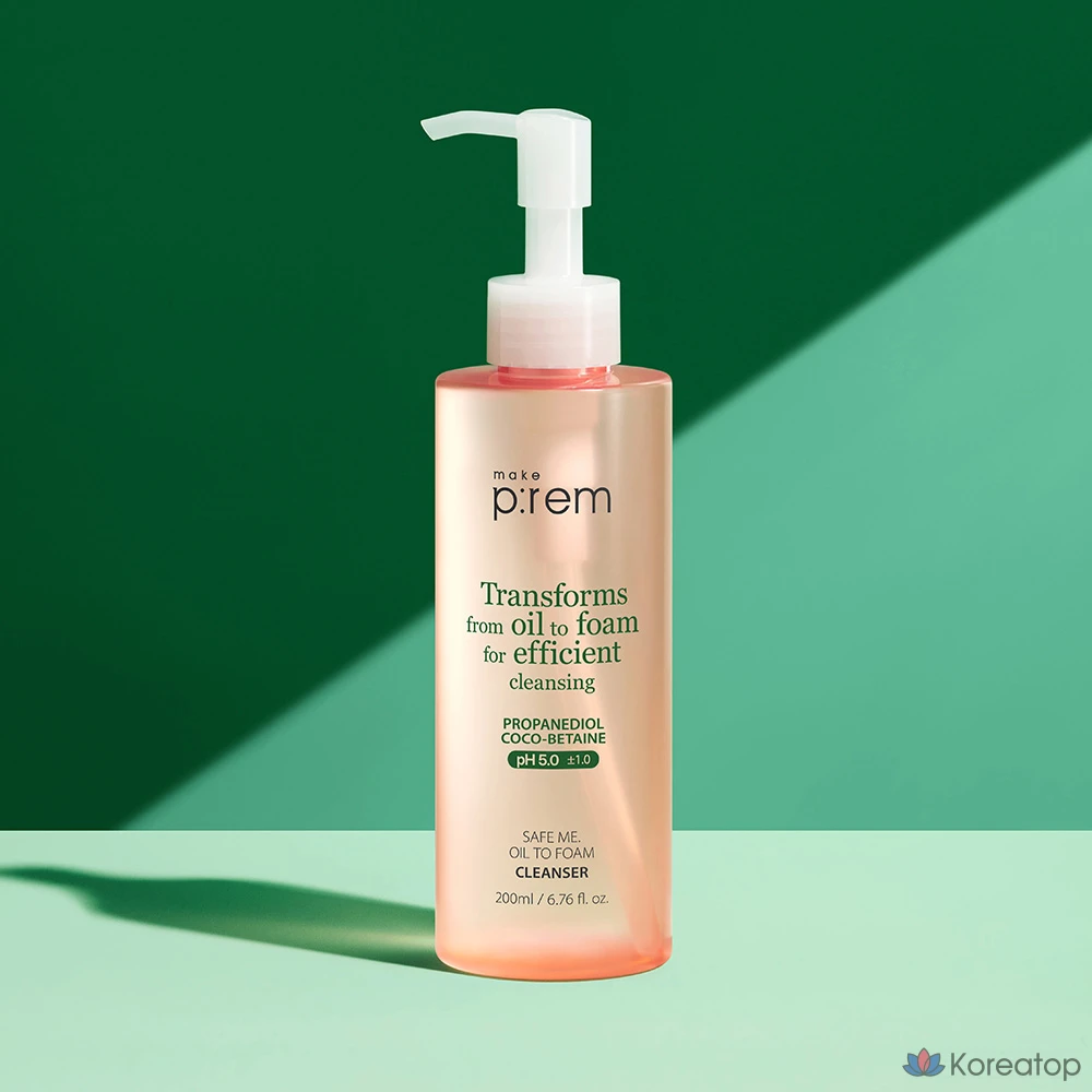 Гидрофильное масло-пенка MAKE P:REM Safe Me Oil To Foam Cleanser, 200 мл, 1 шт.