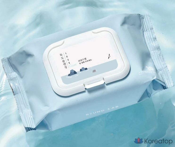 Очищающие салфетки Round Lab 1025 Dokdo Cleansing Tissue, 30 шт.