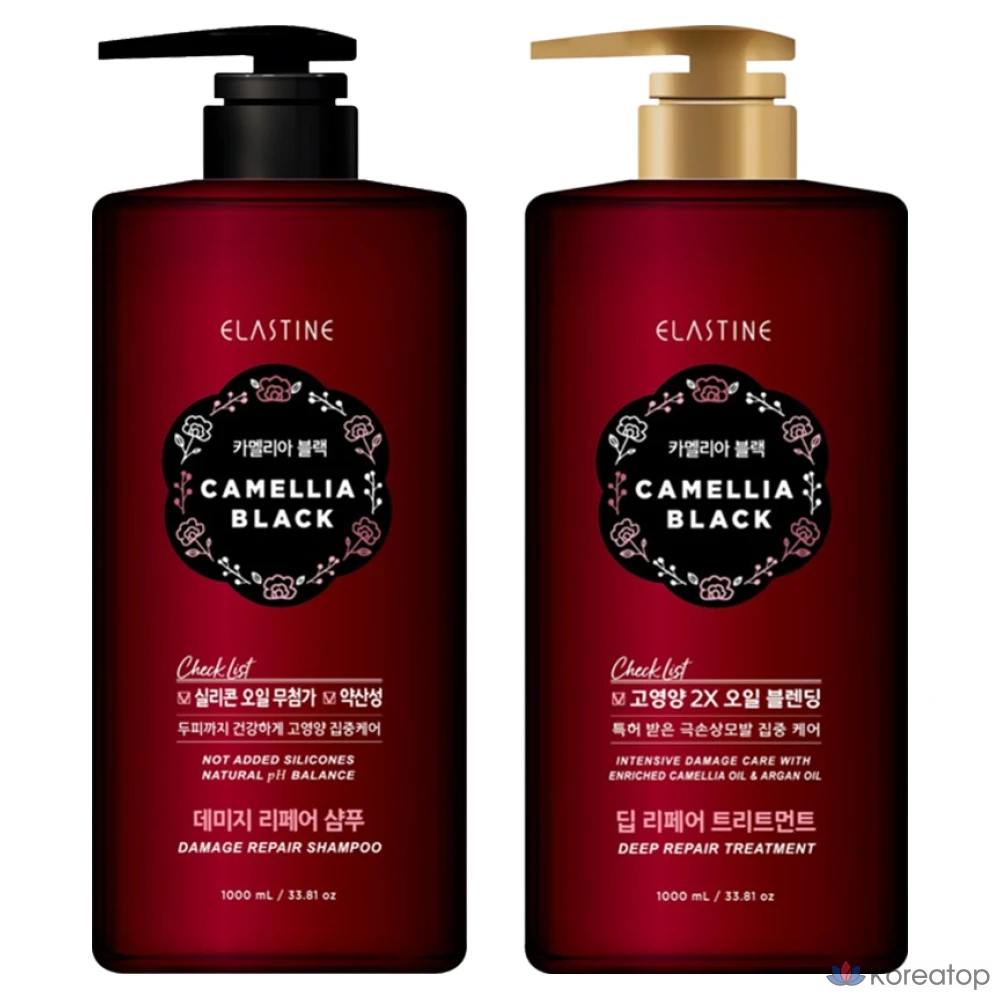 Шампунь и кондиционер Elastine Camellia Black, 1000 мл, 1 шт.