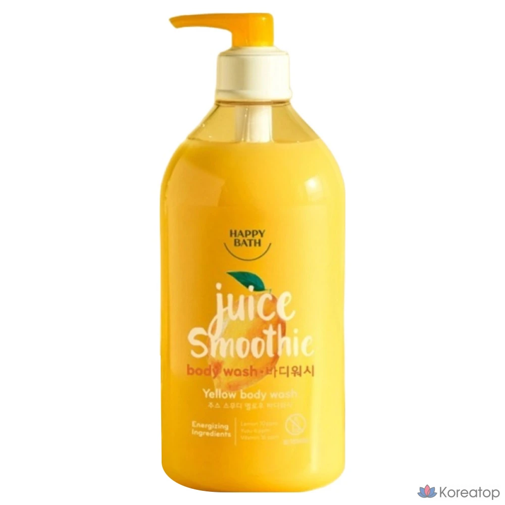 Гель для душа Happy Bath Juice Smoothie Yellow Body Wash Yuzu, 820 г, 1 шт.