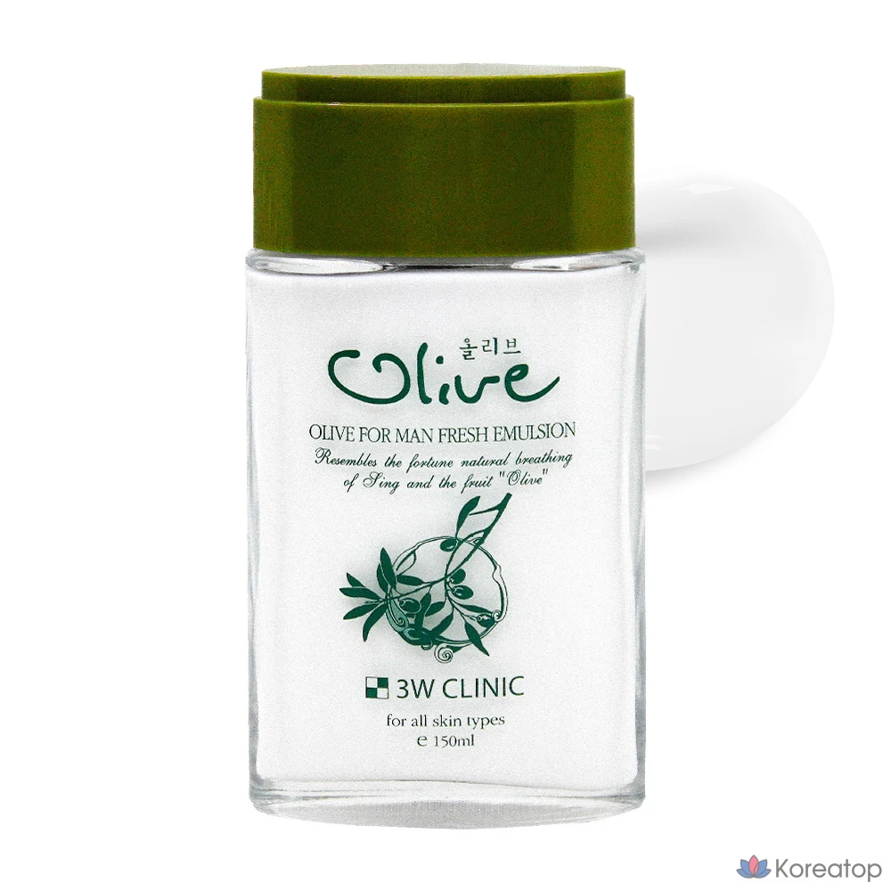 Эмульсия 3W Clinic Olive For Men Fresh Emulsion, 150 мл, 1 шт.