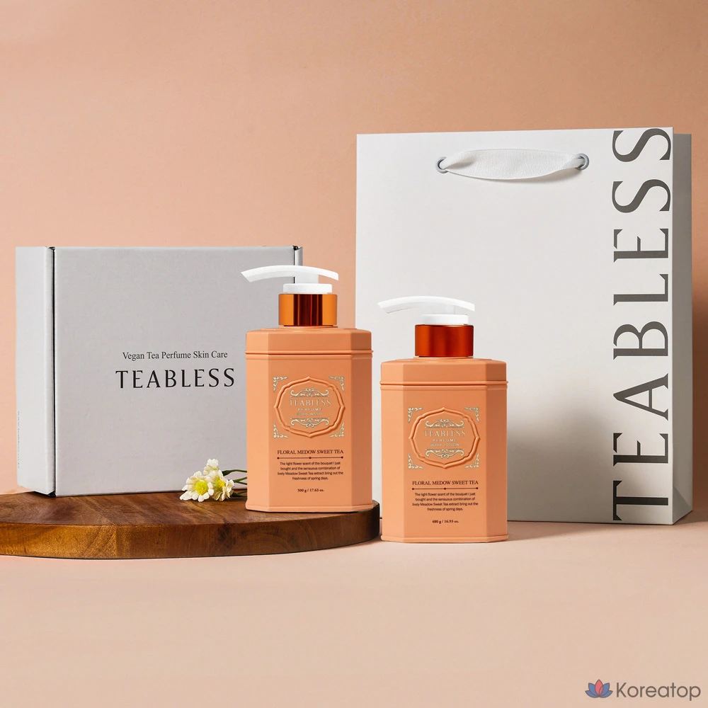 Набор для ухода TEABLESS Floral Meadow Sweet Tea Perfume Body Lotion + Body Wash + Gift Box 3-piece Set, 1 шт.
