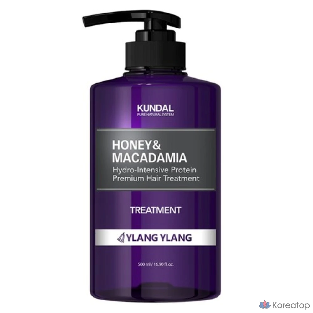 Кондиционер для волос Kundal Honey & Macadamia Hair Treatment, аромат Ylang Ylang, 718 мл, 1 шт.