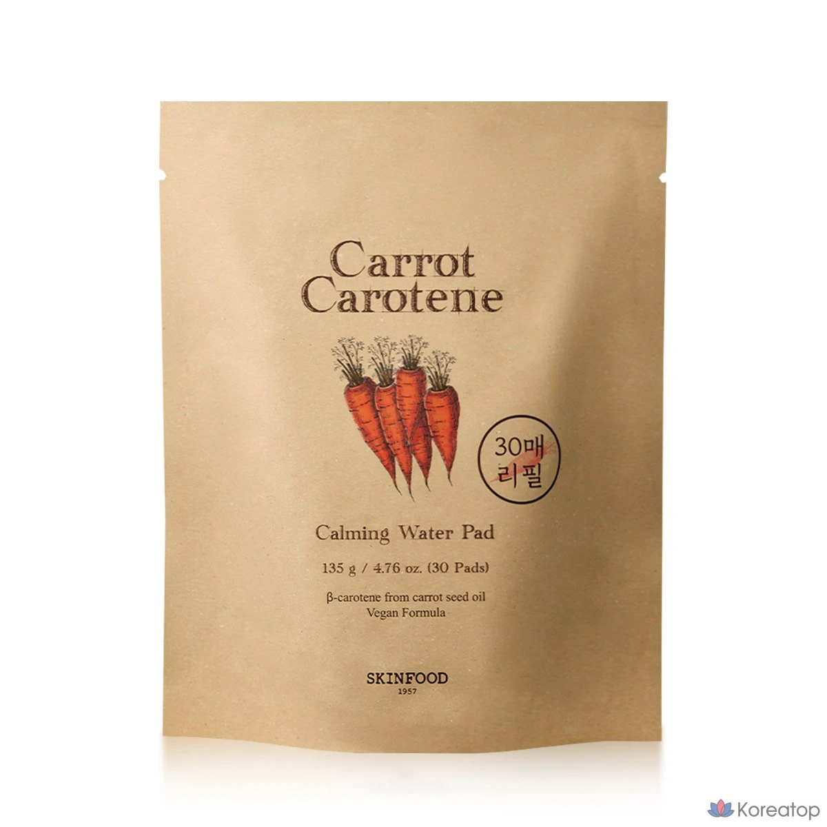 Пэды Skinfood Carrot Carotene Calming Water Pad Refill, 30 шт.