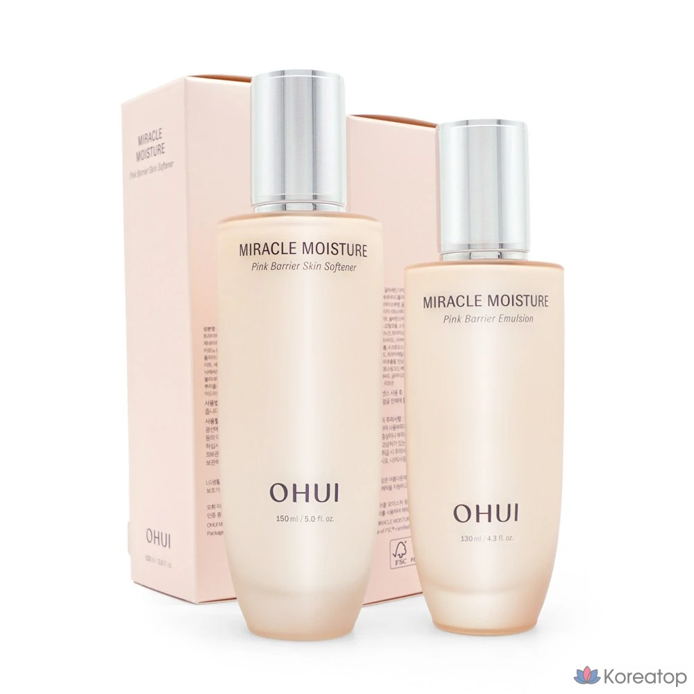Набор для ухода Ohui Miracle Moisture 2-piece Set (Toner + Emulsion), 1 шт.