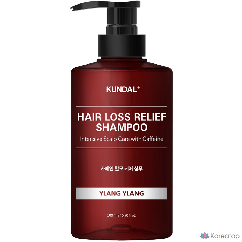 Шампунь Kundal Caffeine Anti-Hair Loss Shampoo, аромат Ylang-Ylang, 500 мл, 1 шт.