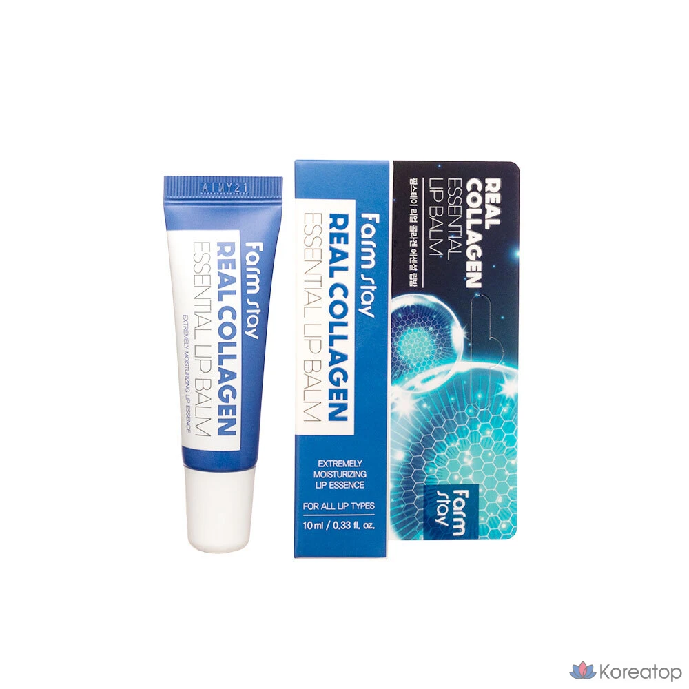 Бальзам для губ FarmStay Real Collagen Essential Lip Balm, 10 мл, 1 шт.