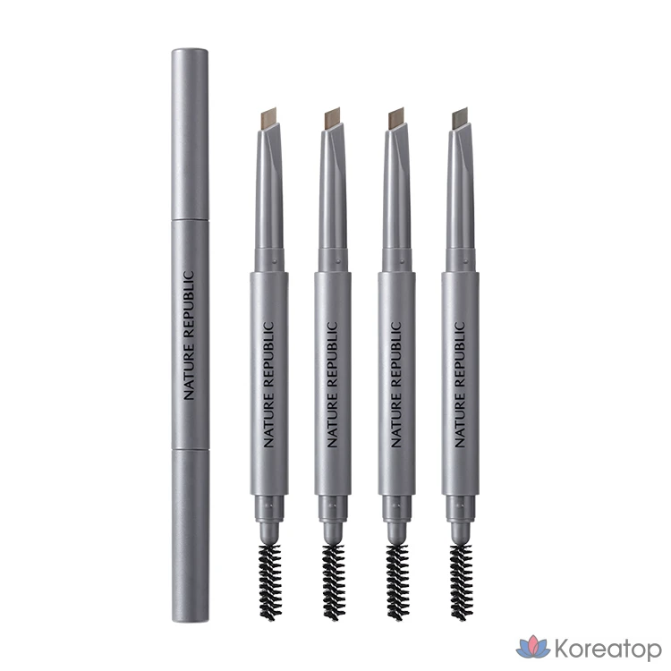 Карандаш для бровей Nature Republic Botanical Auto Eyebrow, оттенок 02 Pecan Brown, 1 шт.