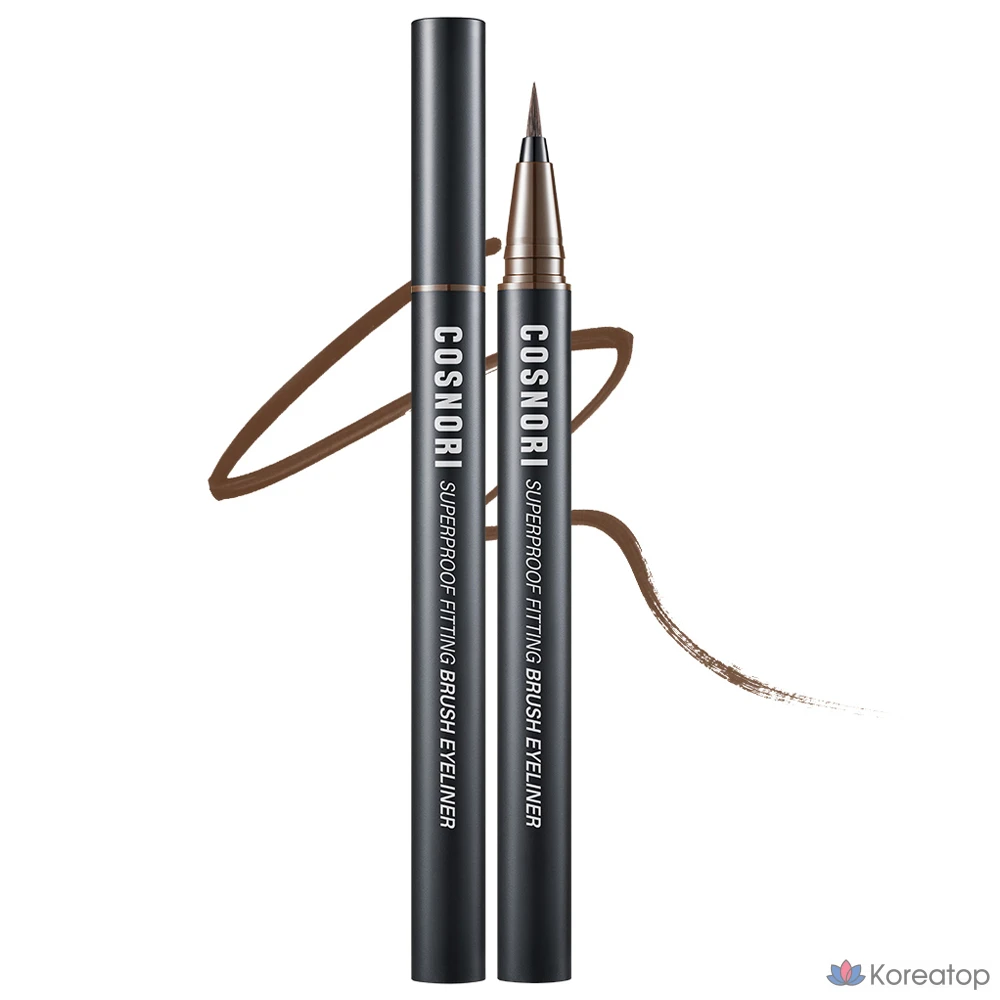 Подводка для глаз Cosnori Superproof Fitting Brush Liner, оттенок 03 Brown, 0.6 г, 1 шт.