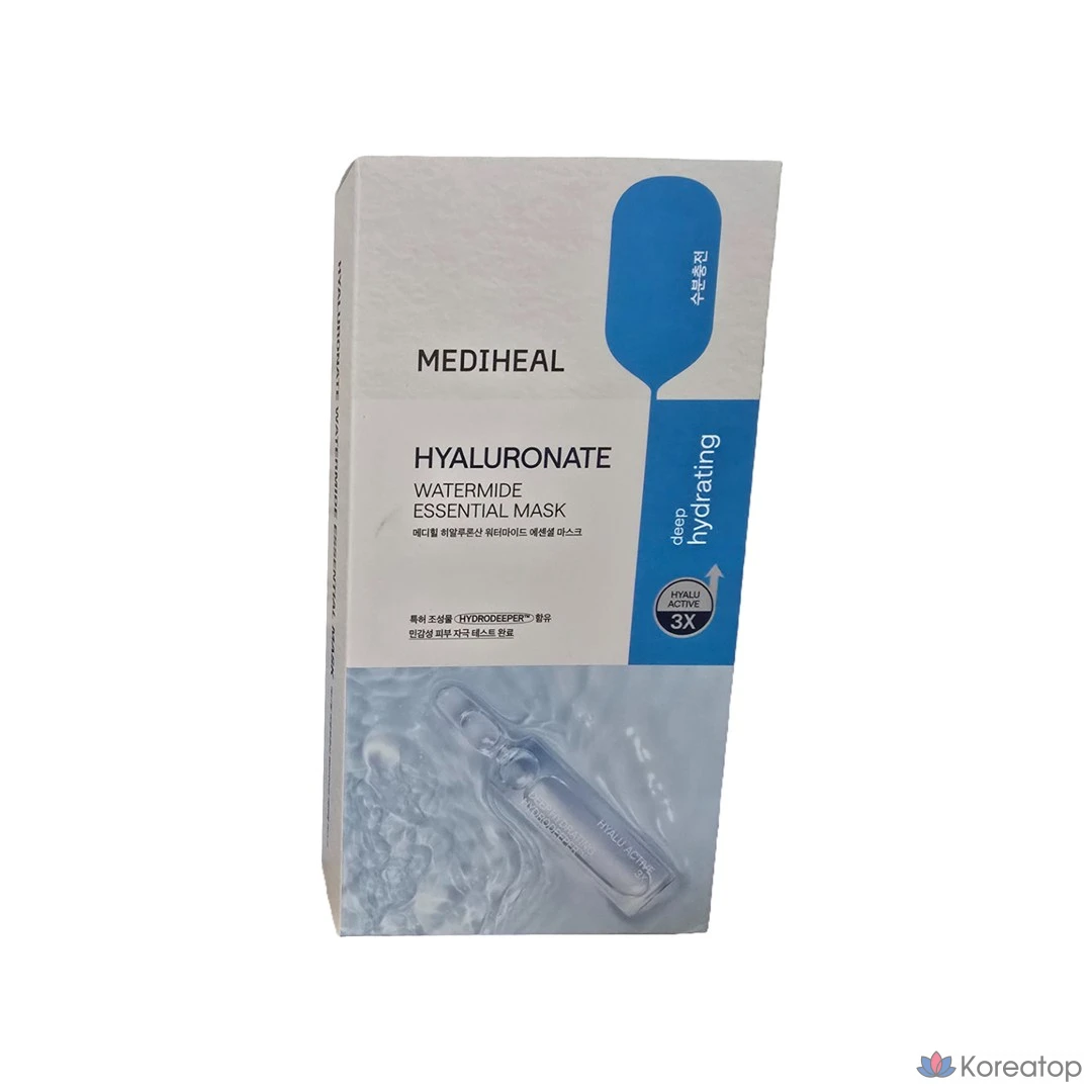 Тканевая маска для лица MEDIHEAL Hyaluronic Acid Watermide Essential Mask, 20 шт.