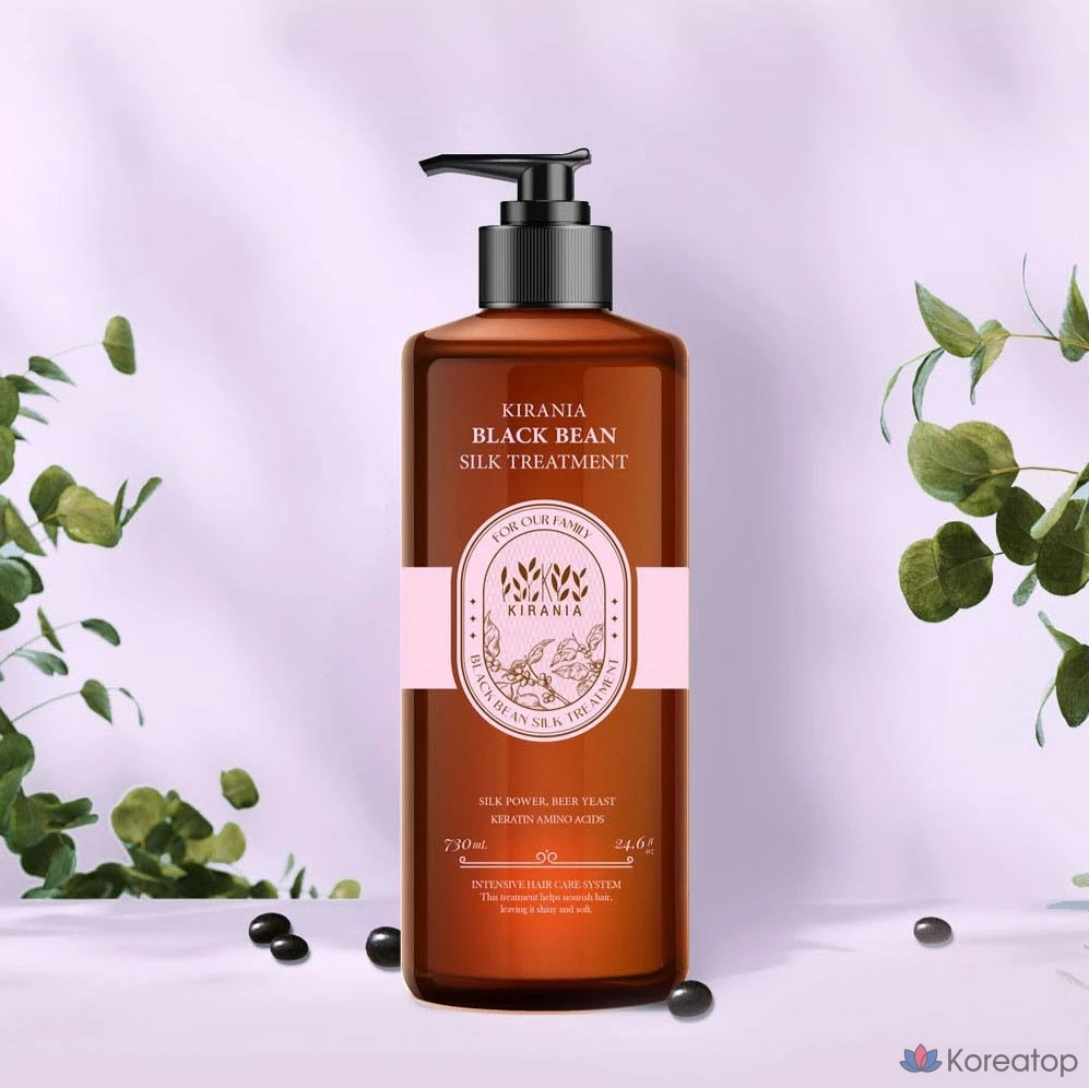Триатмент для волос Kirania Black Bean Silk Treatment, 730 мл, 1 шт.