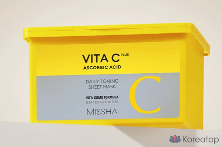 Тканевая маска для лица Missha Vita C Plus Daily Toning Sheet Mask, 30 шт.
