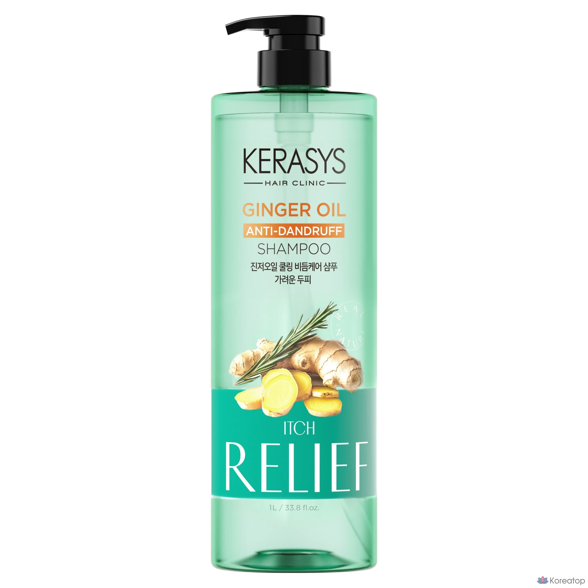 Шампунь KeraSys Ginger Oil Cooling Anti-Dandruff Shampoo Ginger Flower, 1 л, 1 шт.