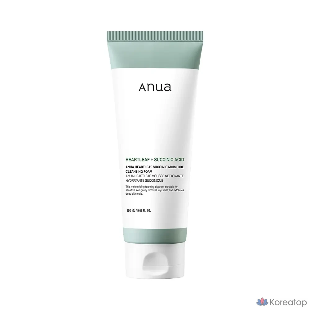 Очищающая пенка Anua Succinic Moisture Cleansing Foam, 150 мл, 1 шт.