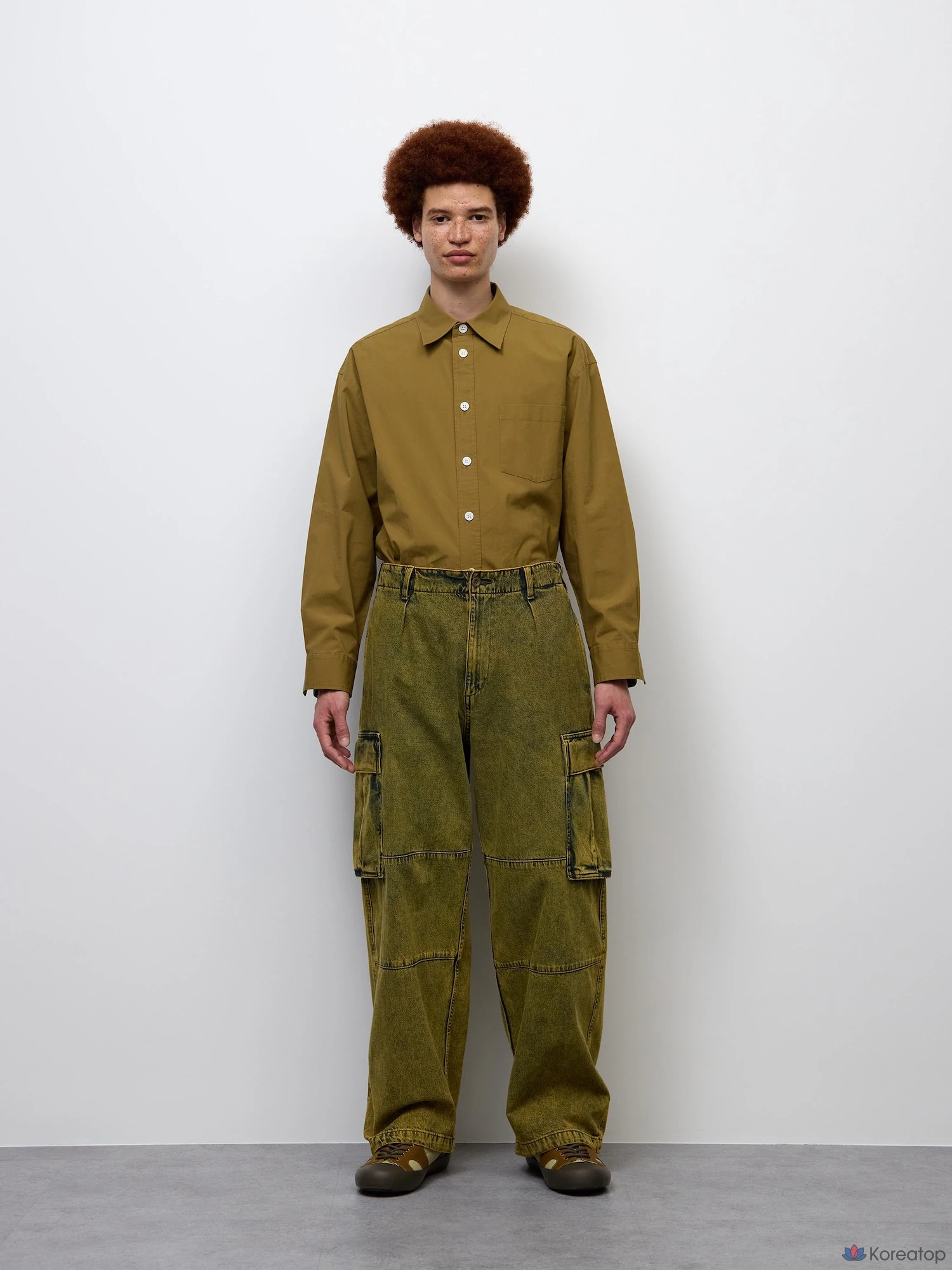 Джинсы-карго широкие Uniqlo Denim Wide Cargo Pants, фото 3