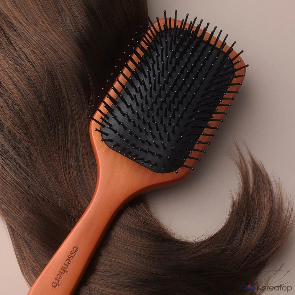 Деревянная расческа-щетка EssenHerb Wood Paddle Brush, коричневый, 1 шт.