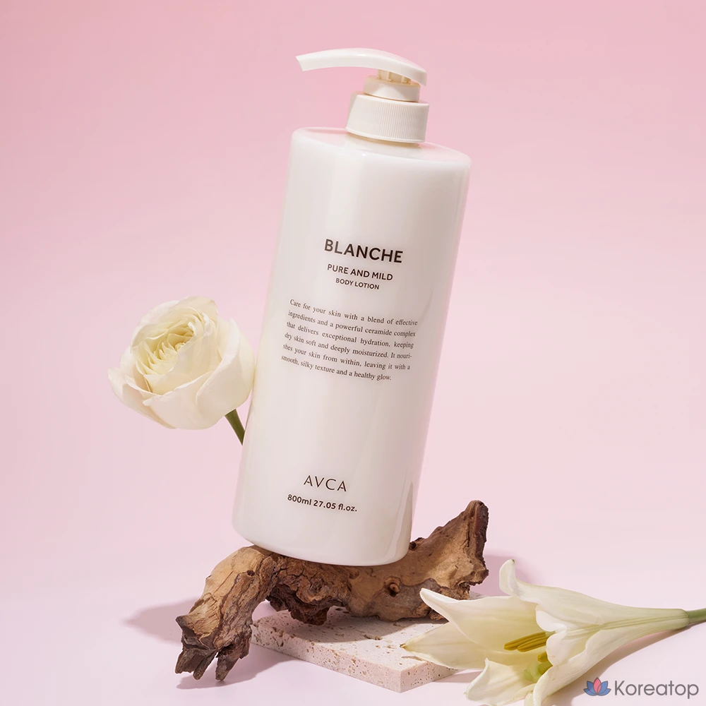 Лосьон для тела AVCA Pure &amp; Mild Ceramide, аромат Blanche, 800 мл, 1 шт.