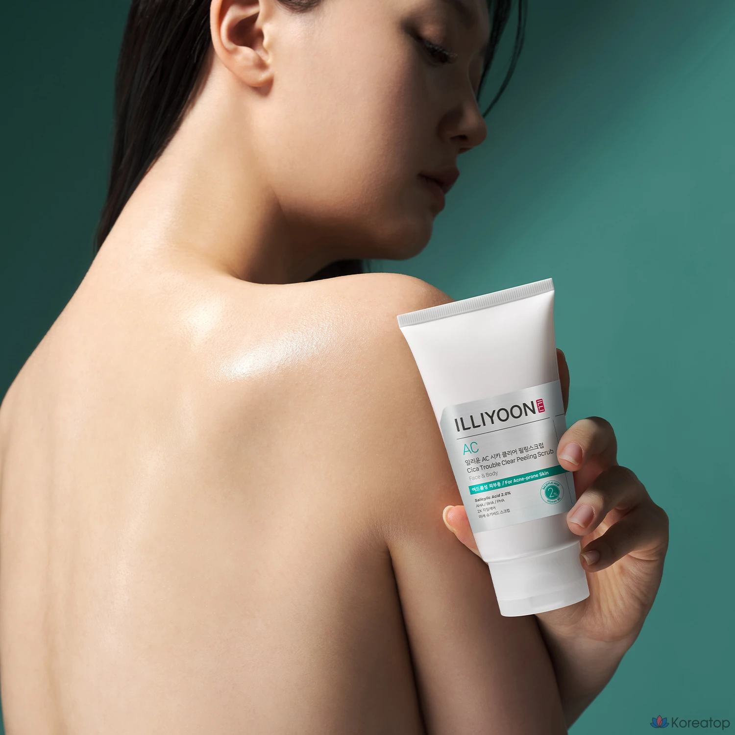 Пилинг-скраб для тела ILLIYOON Cica Acne Clear Peeling Body Scrub Citrus Mint, 200 г, 1 шт.